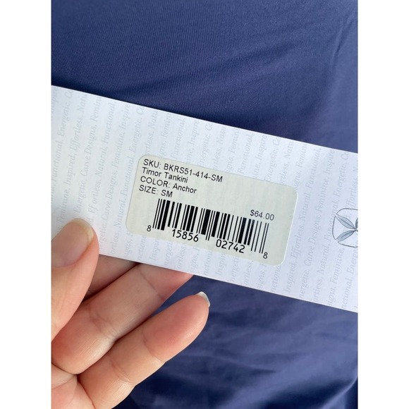 Carve Designs Timor Navy Blue Halter Tankini Top Size Small - Picture 5 of 6